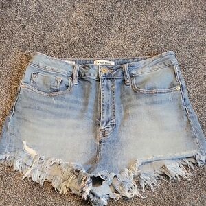 Vigoss Ace Short - Women's Distressed Light Blue Denim Shorts
